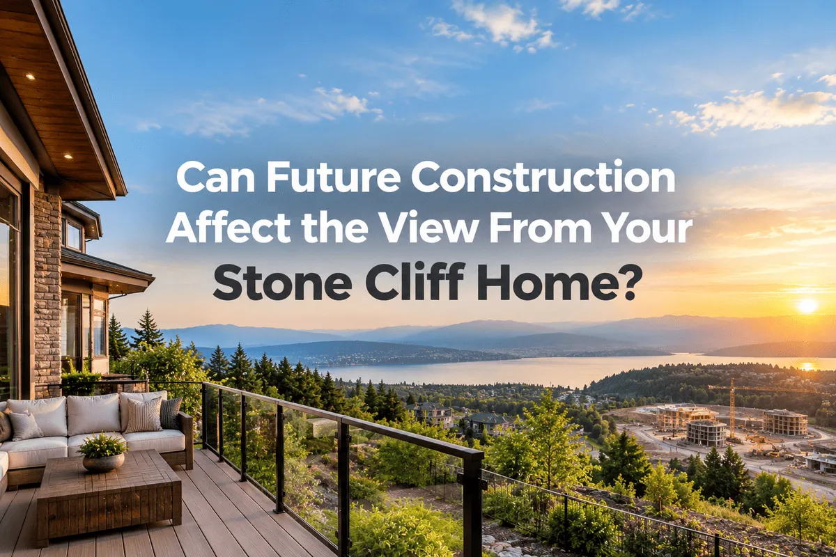 Stone Cliff home with desert landscape views in St. George, Utah.