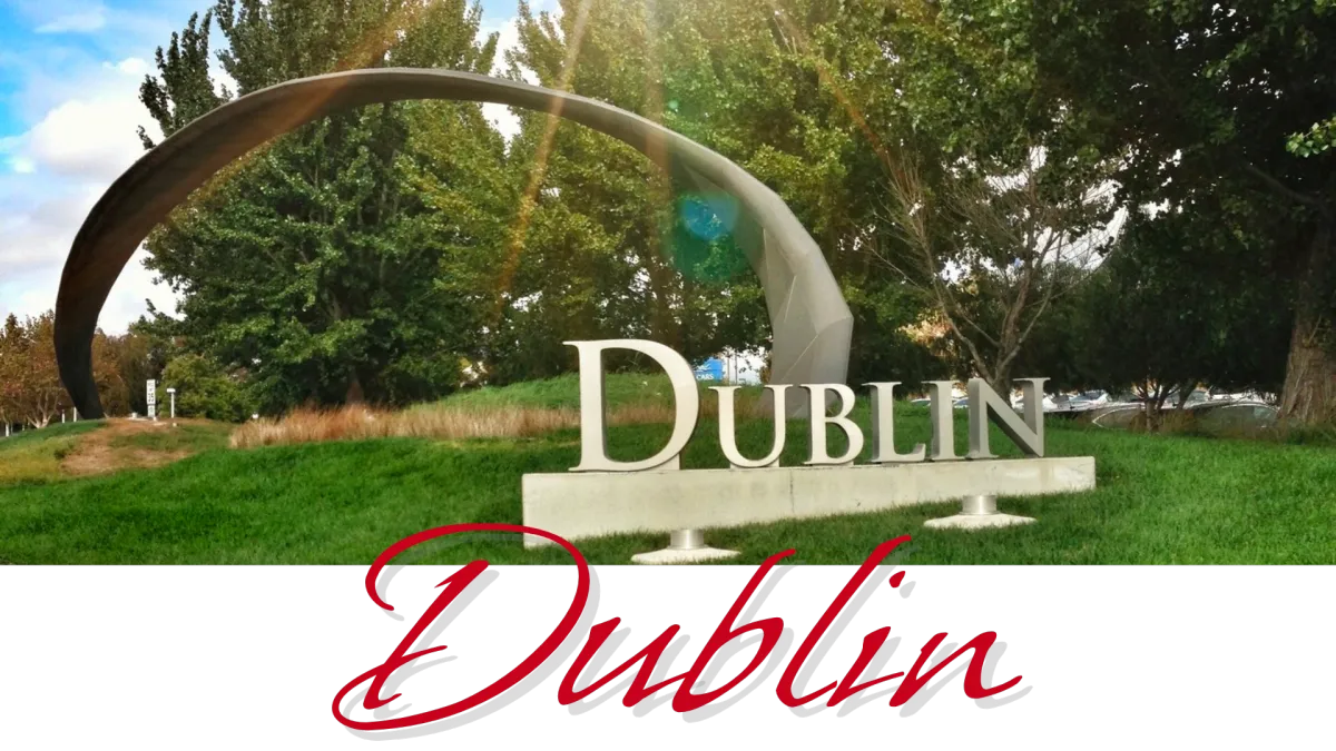 A picture of the city of Dublin