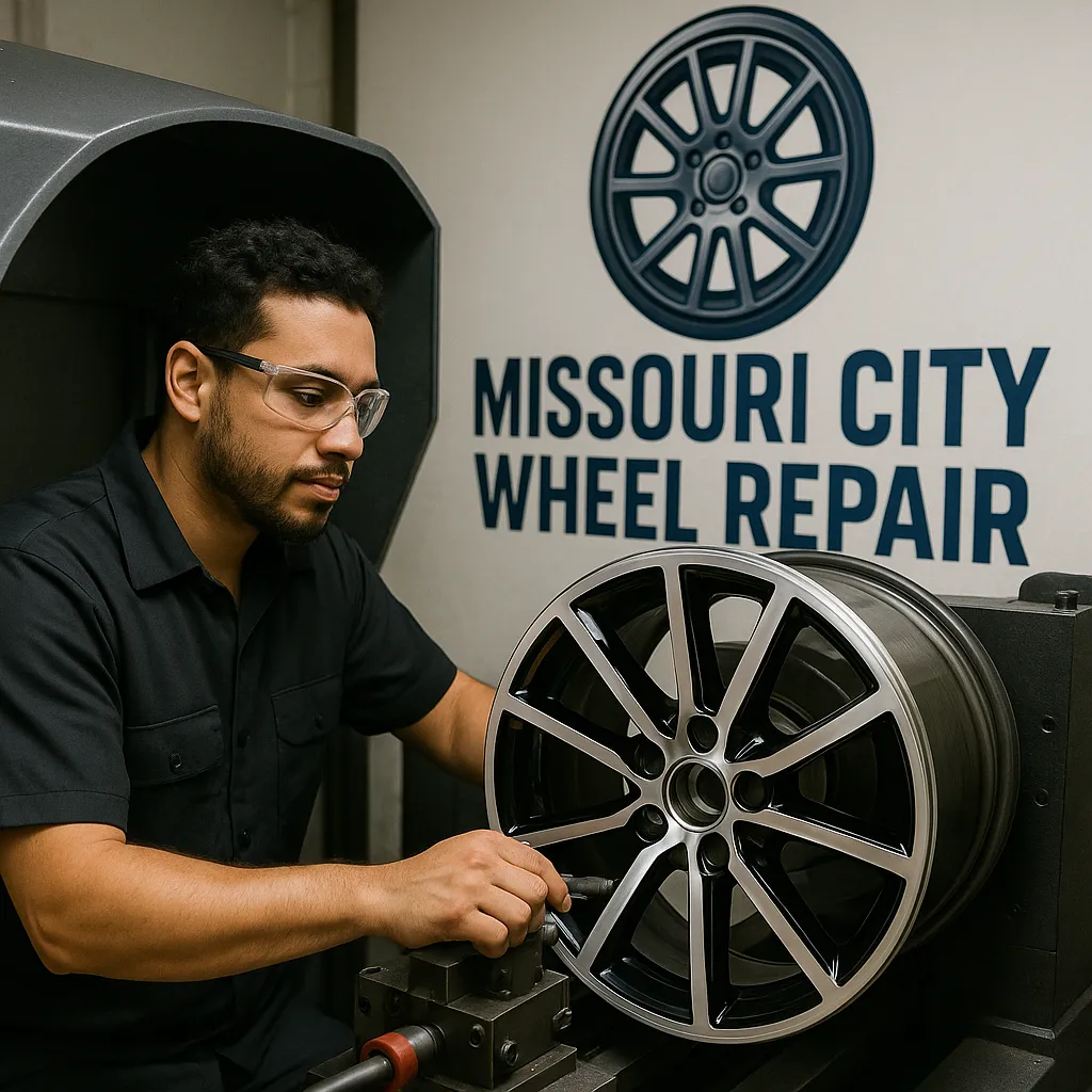 Wheel repair and refinishing service in Missouri City