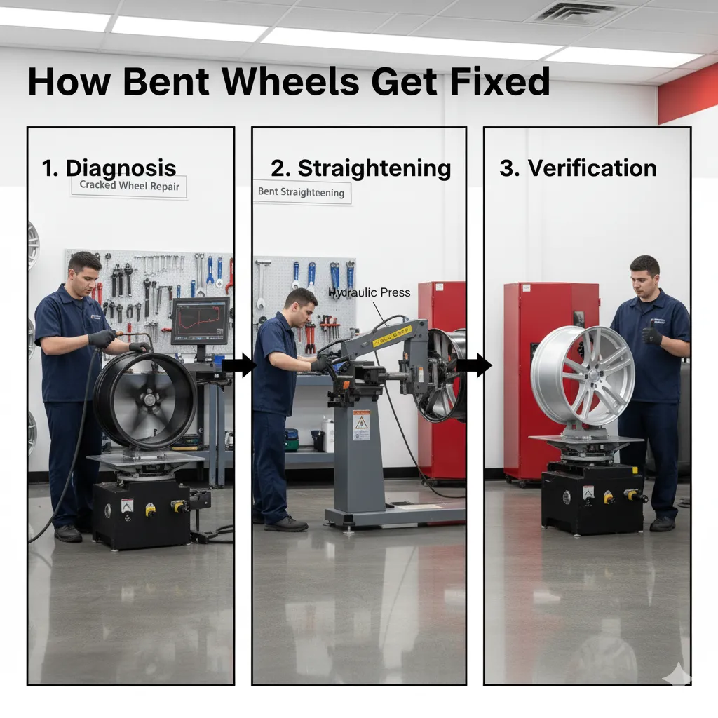 Bent wheel repair service image