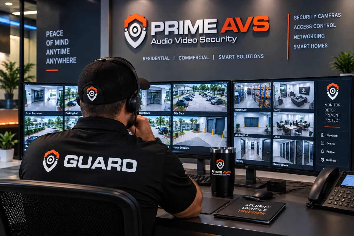 Prime AVS commercial surveillance and network installation team
