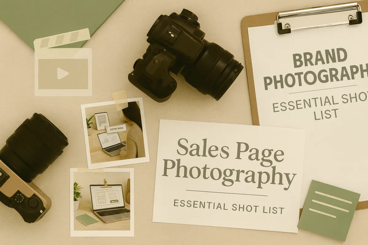 flat lay of photography workspace for healers, coaches, and service providers