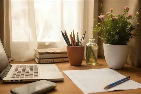 flat lay of photography workspace for healers, coaches, and service providers