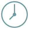 An icon of a clock for maintenance service. 