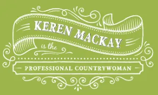 Black line-art logo depicting a wreath or farm motif