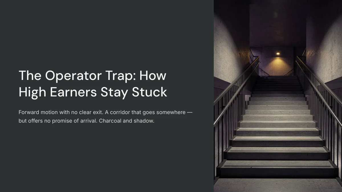 The Operator Trap: How High Earners Stay Stuck