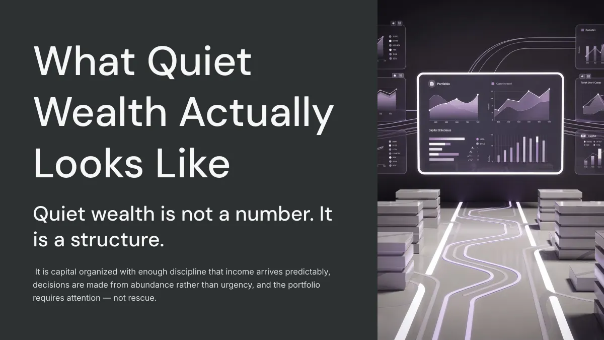 What Quiet Wealth Actually Looks Like in Practice