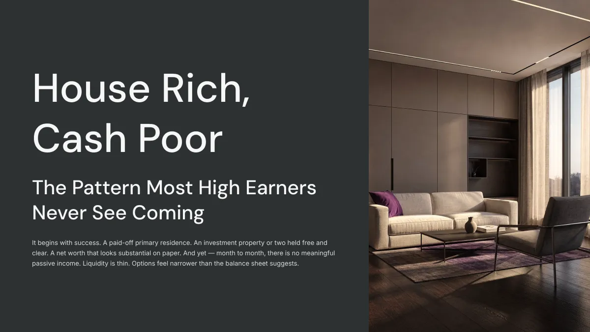 House Rich, Cash Poor: The Pattern Most High Earners Never See Coming