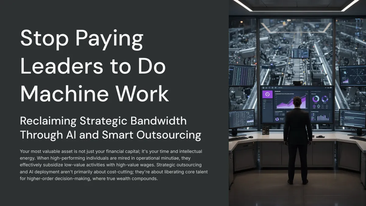 Stop Paying Leaders to Do Machine Work: The Power of Outsourcing with AI