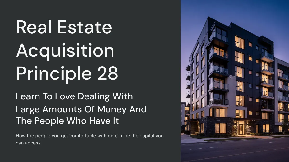 REAP Principle 28: Learn to Love Dealing With Large Amounts of Money and the People Who Have It