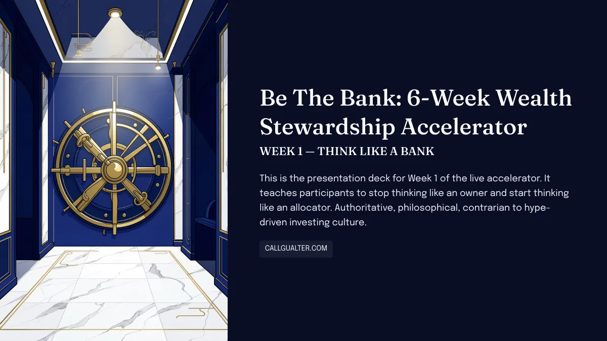 Think Like the Bank: The Balance Sheet Is Where It Starts