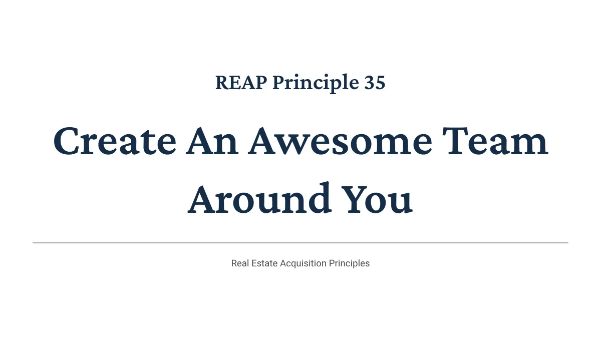 REAP Principle 35: Your Portfolio Will Not Grow Faster Than the People Around It