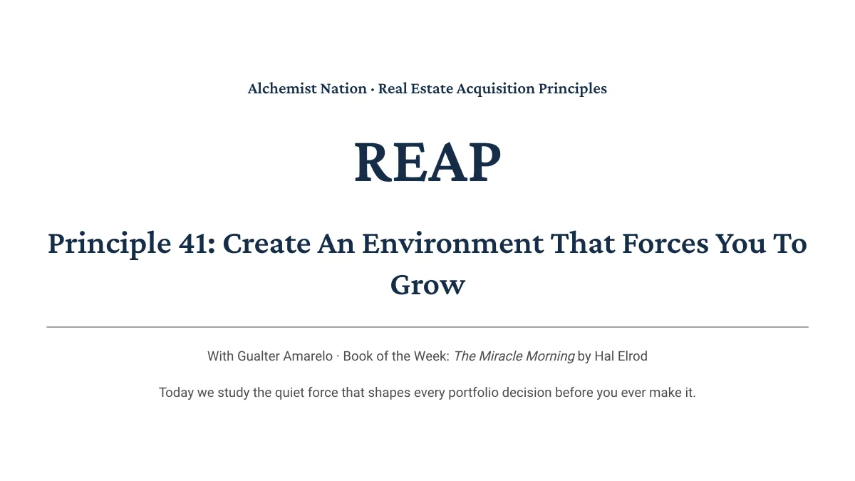 REAP Principle 41: The Environment Is Making Your Portfolio Decisions