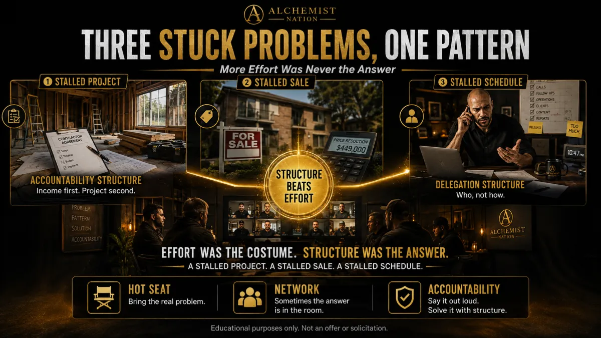 Three Stuck Problems, One Pattern: More Effort Was Never the Answer