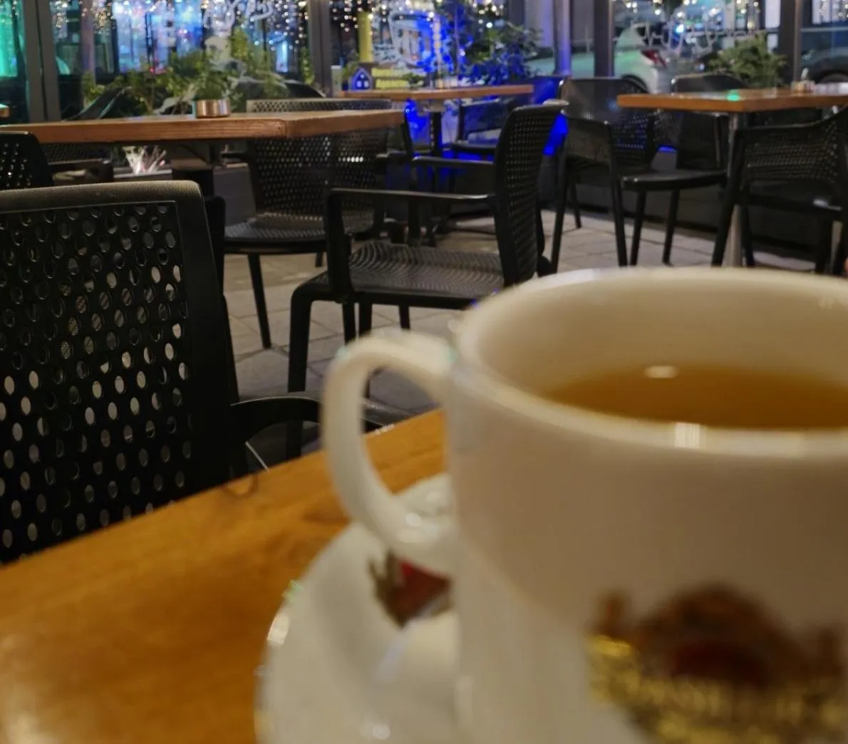 Central Shisha Lounge Bar interior at night