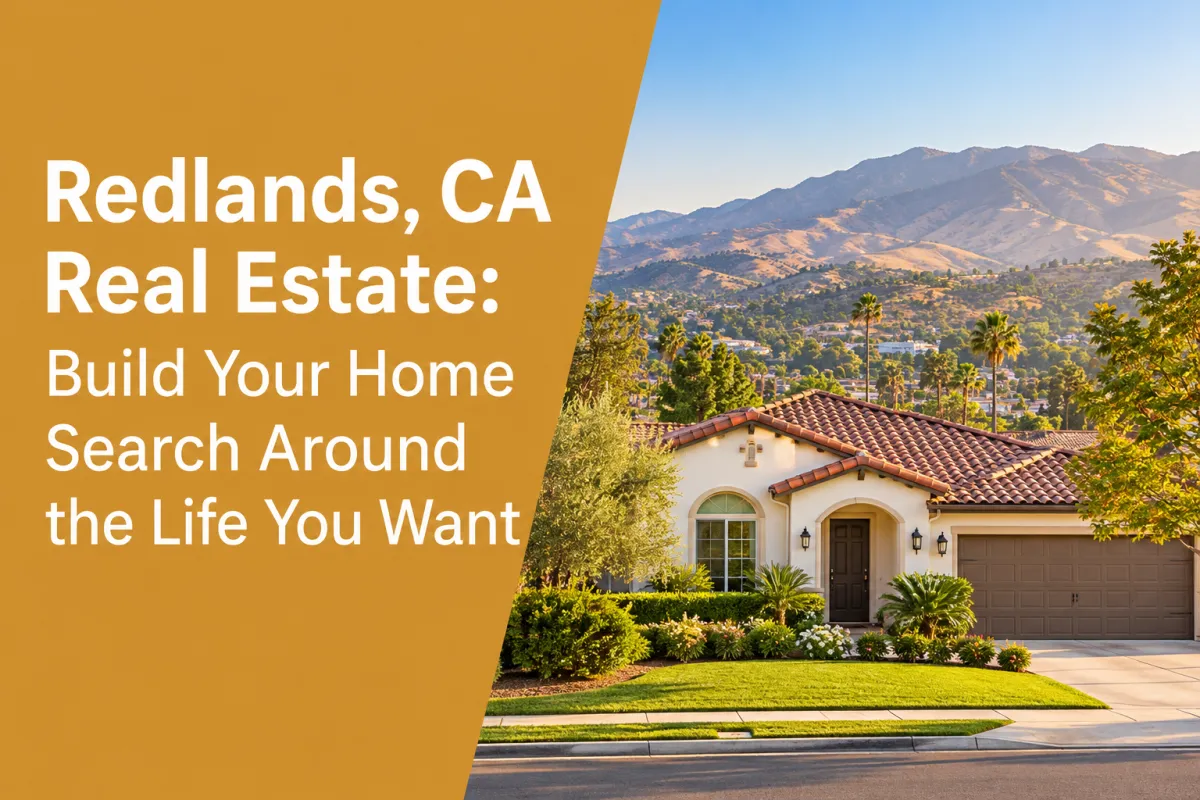 Redlands CA real estate homes in an established Southern California neighborhood