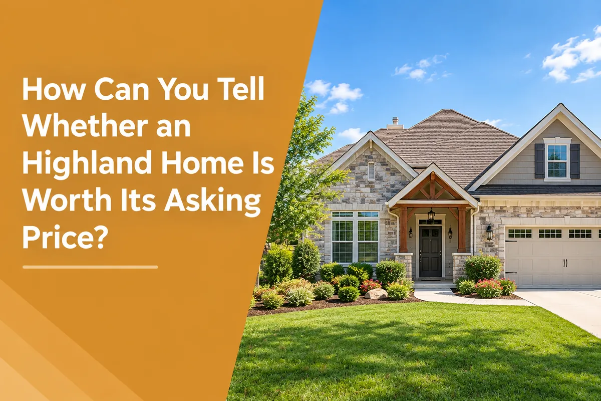 Highland CA home exterior for evaluating asking price, property condition, and real estate value