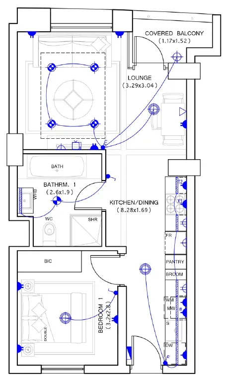 Alberton 3 bed and 2 bath floor plan