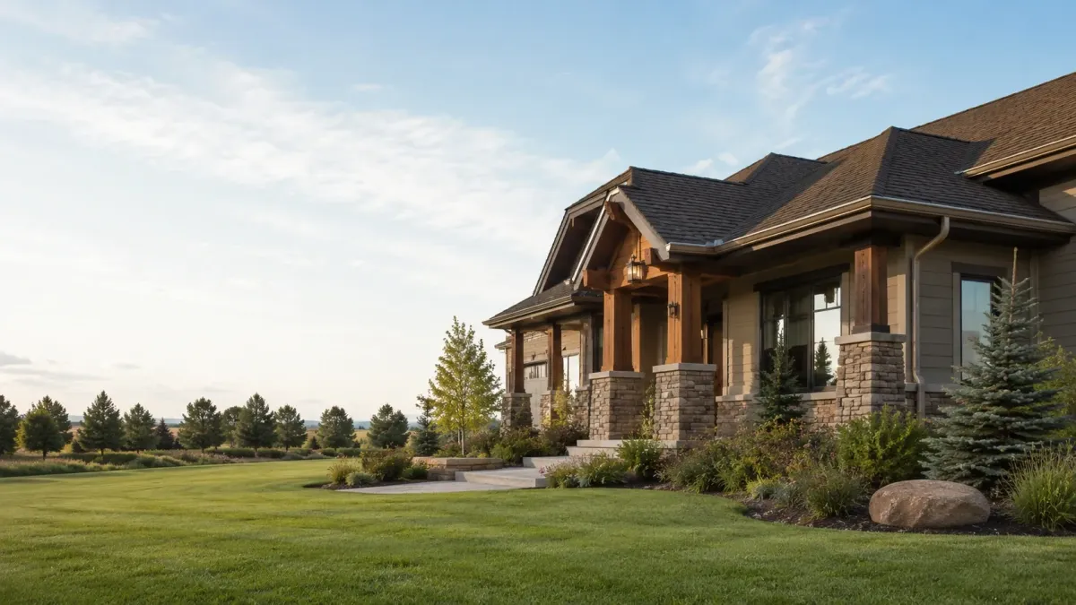 Modern rustic Wyoming gutter system