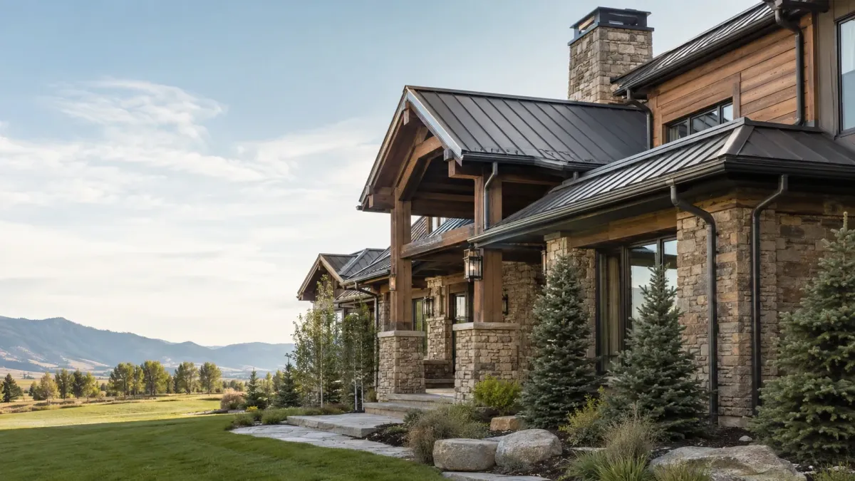 Sheridan custom home seamless gutters