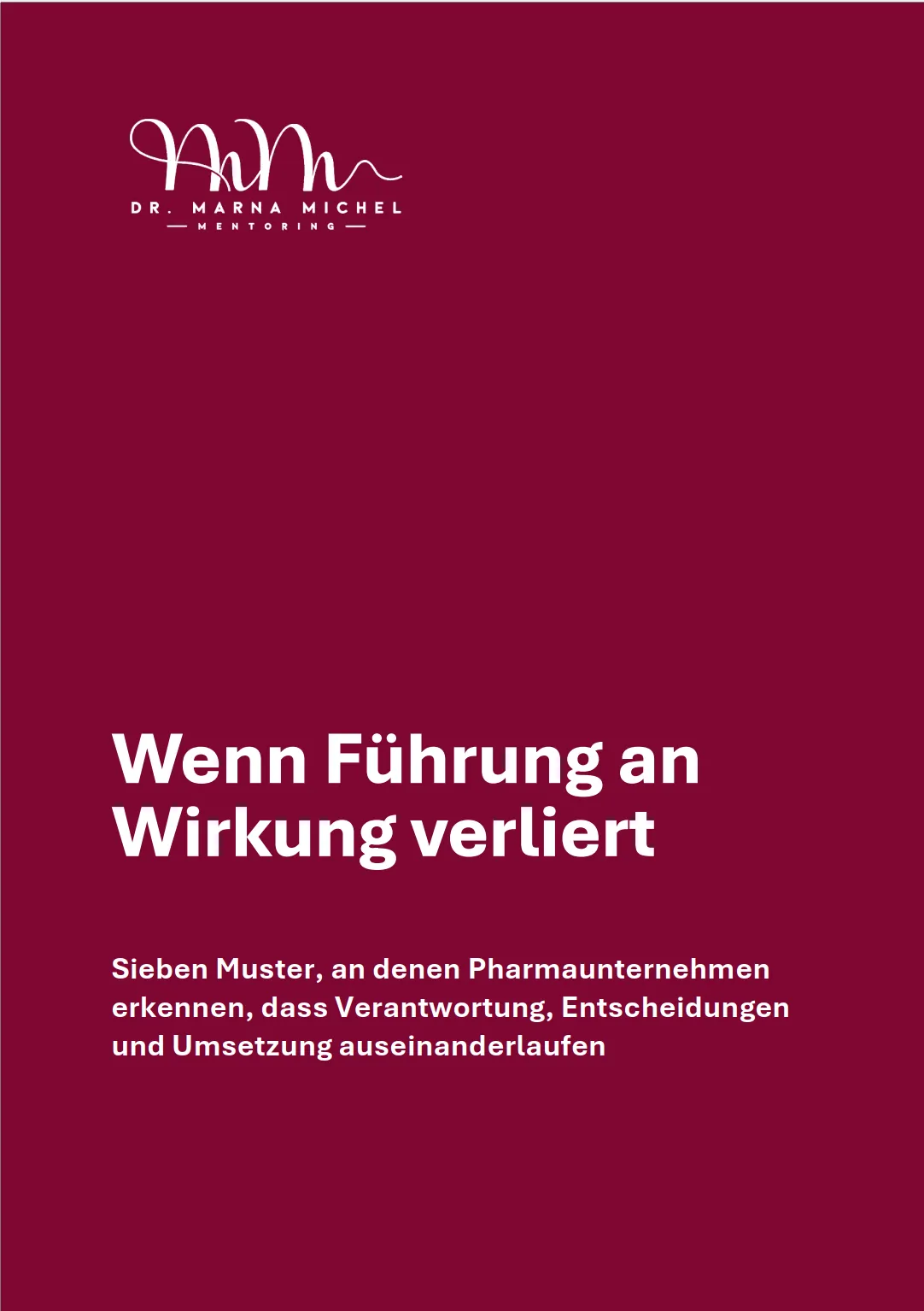 Orientierungspapier zur Entscheidungsfähigkeit in Pharmaunternehmen