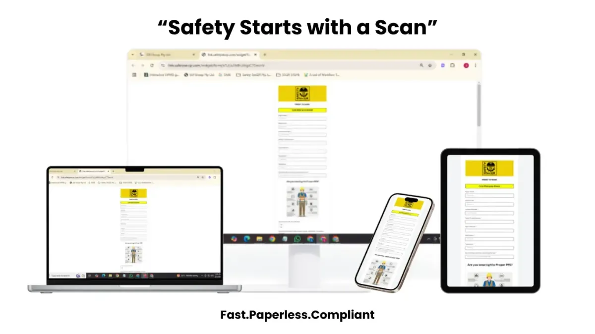 “Safety SecQR attic conversion and loft creation digital form package preview – includes SWMS, WIR, and Permit to Work forms”