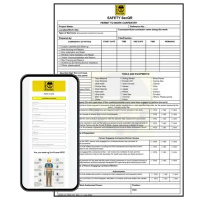 Safety SecQR attic conversion digital form preview – accessible via QR code and fillable on Mobile.