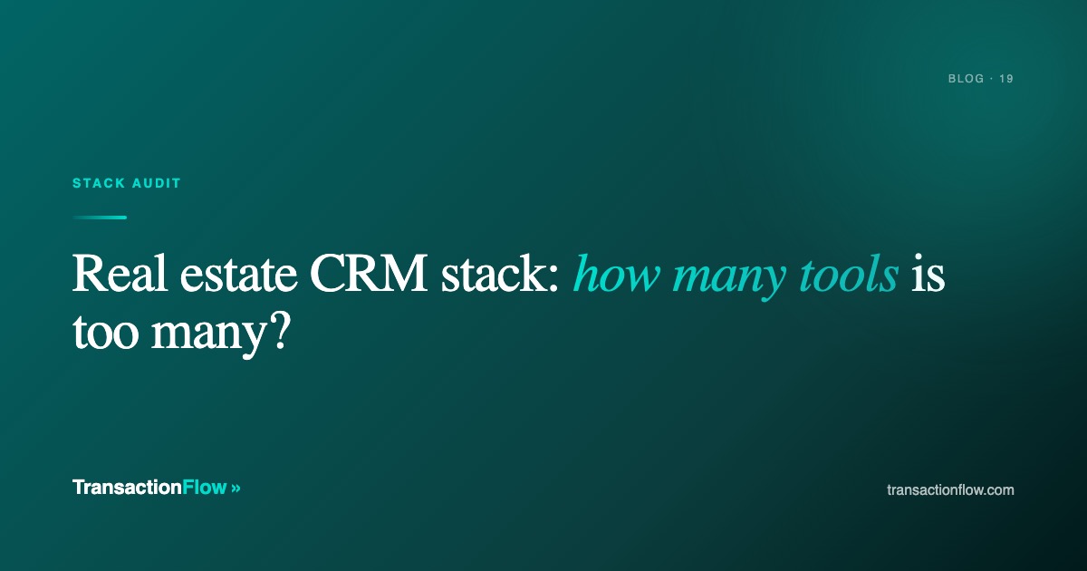 Most agents are paying for 4-5 tools that overlap. Here's how to audit your CRM stack and cut what you don't need — without losing a single lead.