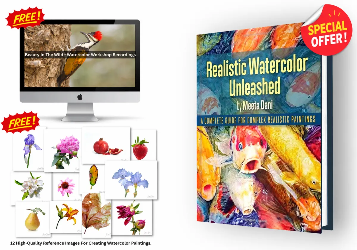 Realistic atercolor Unleashed Book Offer