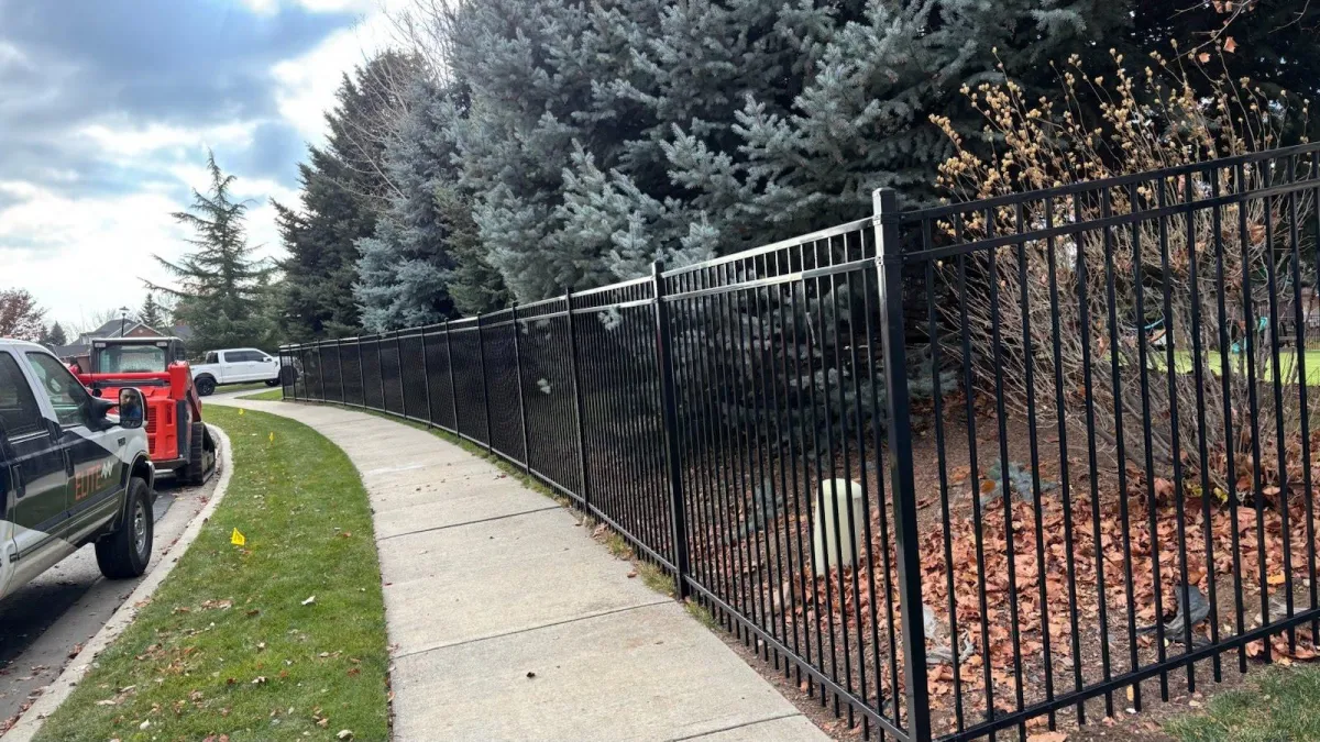 Haven Fence black ornamental aluminum pool code and perimeter fence installation