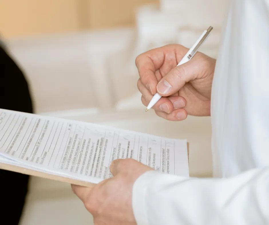 Clinical diagnostic evaluation showing detailed biomarker laboratory data and physiological charts