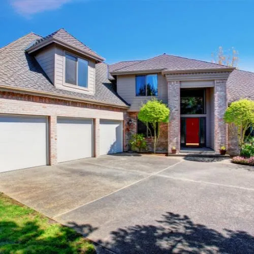 Concrete driveway