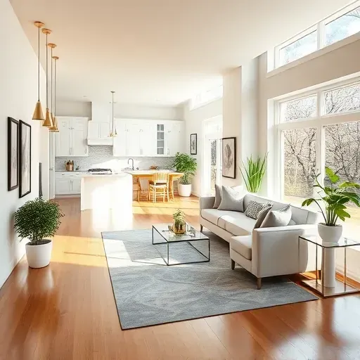 Contemporary living room in West Grove PA with modern furniture, natural lighting, and elegant decor emphasizing luxury.
