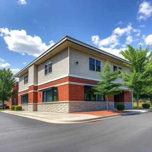 Repaired building in Landenberg PA with seamless mortar, reinforced foundation, fresh paint, and landscaped surroundings