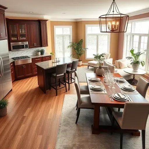 Beautifully renovated kitchen in Elsmere DE featuring granite countertops, modern appliances, and warm inviting decor.