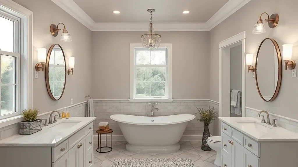 Bathroom lighting installation project showcasing elegant fixtures in Landenberg, PA