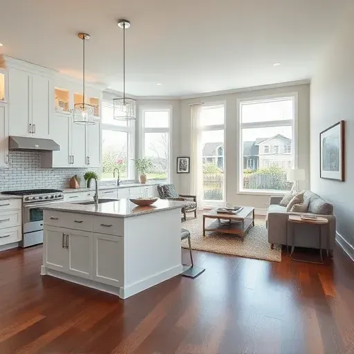 Home remodeling in Marcus Hook, PA featuring a modern kitchen and stylish living area with elegant decor.