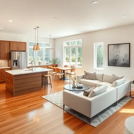 Completed home remodel in Chester County PA featuring a modern open floor plan, stylish kitchen, and inviting living space.