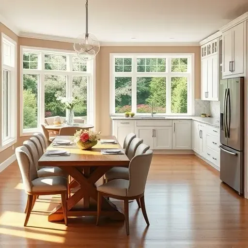 Modern kitchen remodel in Toughkenamon PA with sleek cabinetry, quartz countertops, and a spacious dining area.