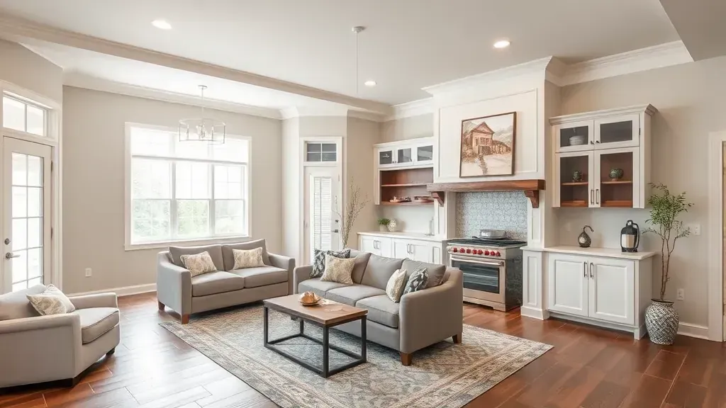 Completed home remodeling project in Landenberg PA showcasing modern design elements and open spaces.