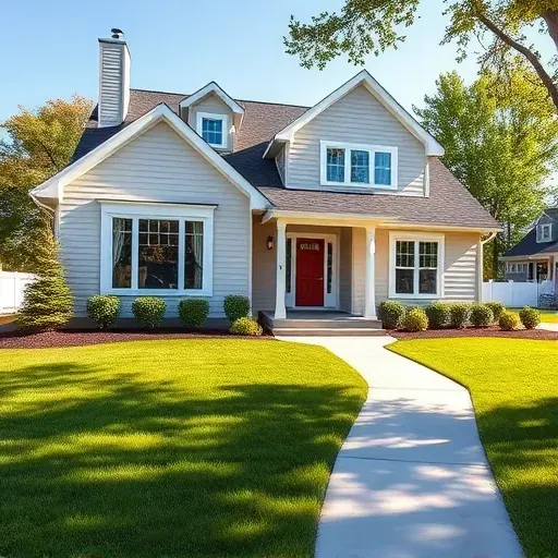 Renovated Landenberg PA home with modern design, energy-efficient windows, lush yard, landscaped bushes, and scenic neighborhood