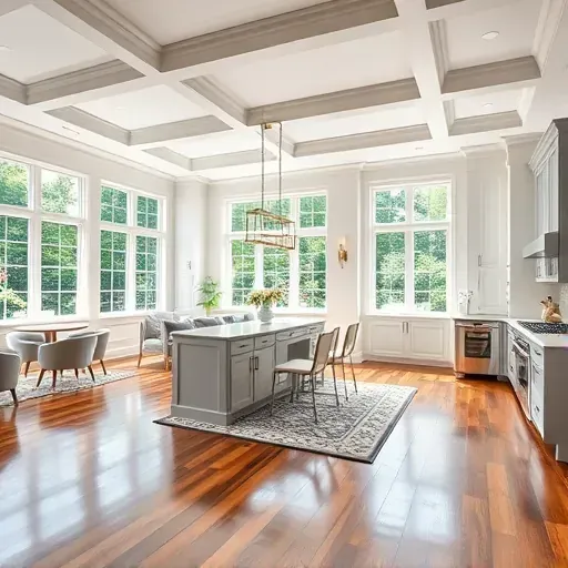 Stunning open-concept living space in Paoli PA featuring high ceilings, natural light, and elegant modern decor.