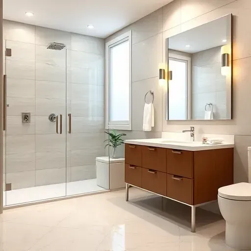 Freshly renovated bathroom in Landenberg PA with modern fixtures, spacious walk-in shower, and luxurious finishes.