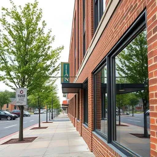 Well-maintained Landenberg PA building exterior showcasing restored brickwork, transparent windows, and durable facades.