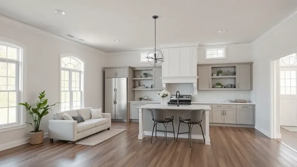 Home Remodeling in Thorndale, PA showcasing modern kitchen and living space design.