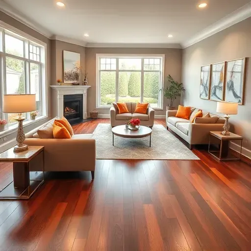 Completed home remodel in Paoli PA featuring a spacious modern living room with hardwood floors and natural light.