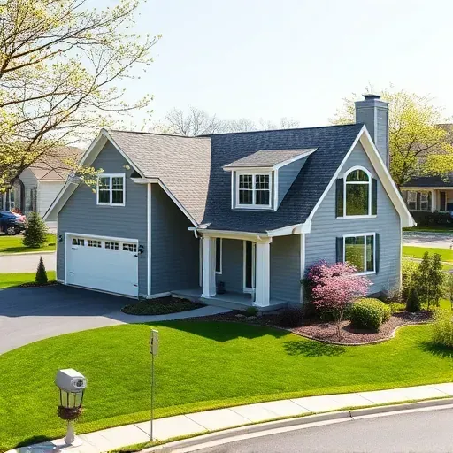 Finished home addition in Landenberg Pennsylvania with modern design, large windows, landscaped yard, and suburban neighborhood background