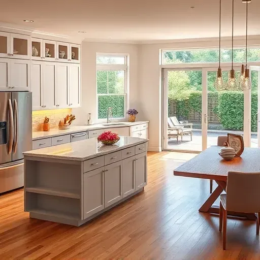 Modern kitchen remodel in Lincoln University PA featuring sleek cabinetry, quartz countertops, and stainless steel appliances.
