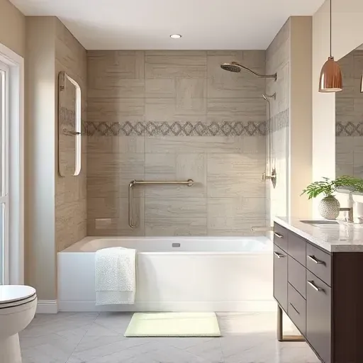 Freshly completed tub-to-shower conversion in Landenberg PA showcases a modern bathroom with sleek design, natural lighting, and elegant tile work