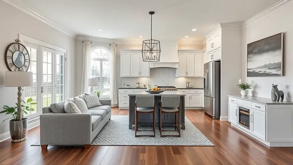 Home Remodeling in New Castle County DE showcasing modern kitchen and living space designs.
